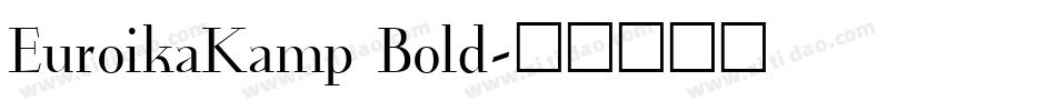 EuroikaKamp Bold字体转换
